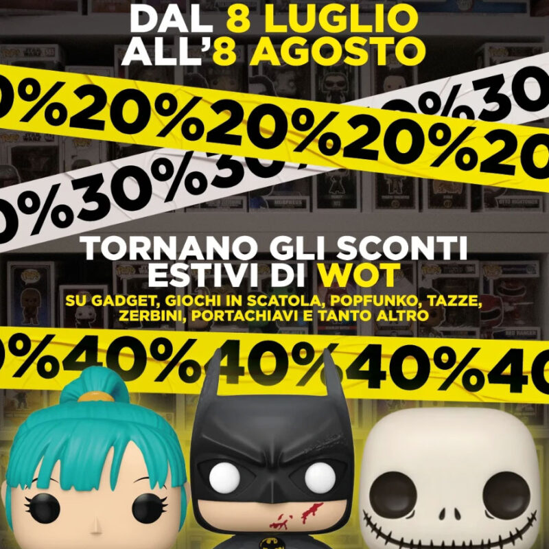 Mega Sconti Estivi: Dal 20% al 40% su Gadget & Merchandising